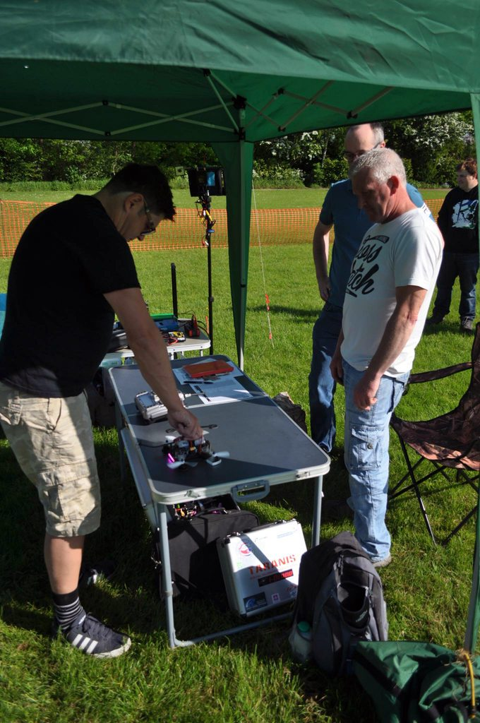 Queuing up to check in their quads