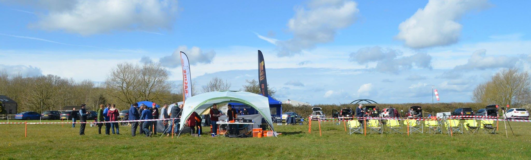 The race tent is setup