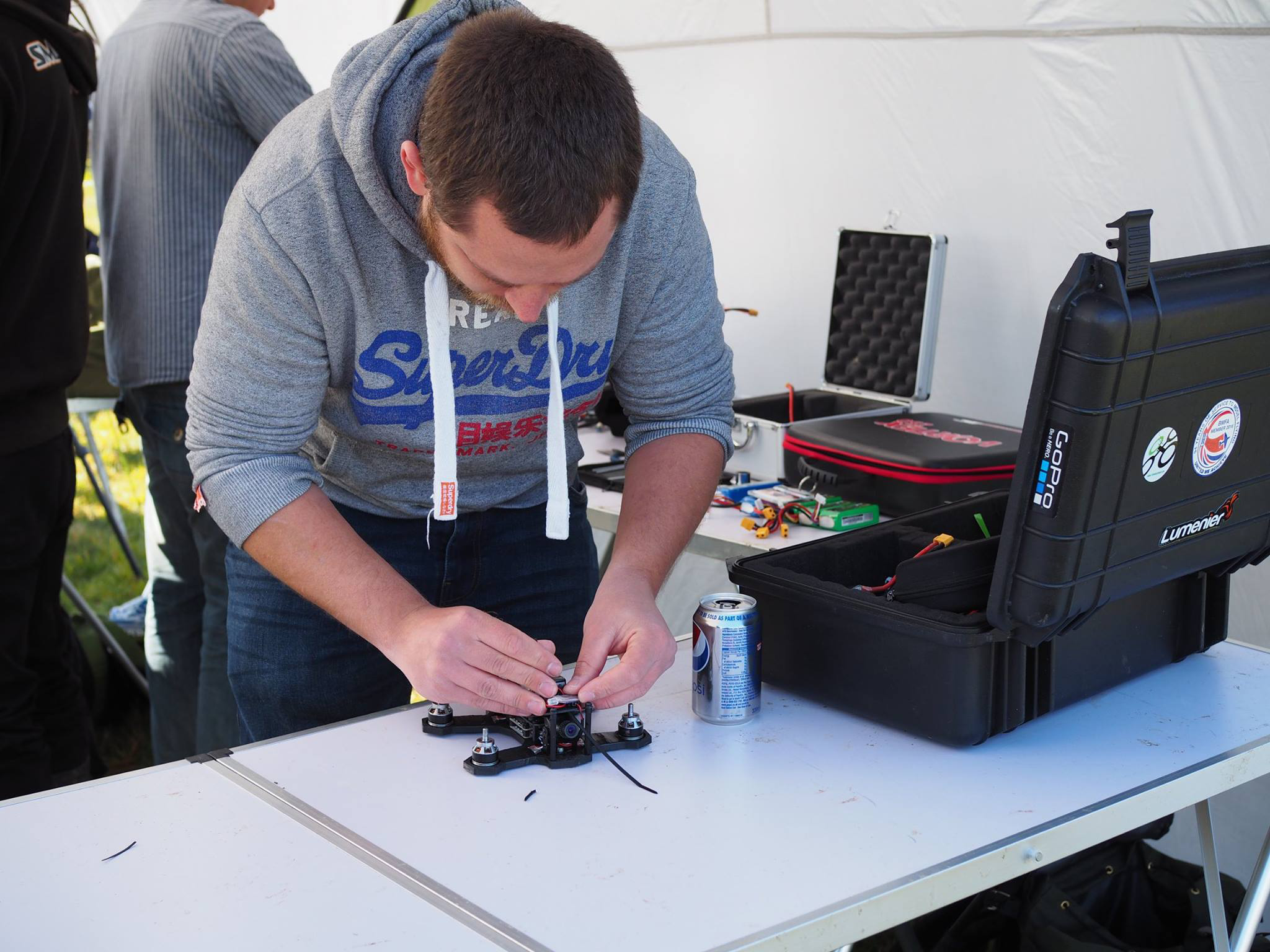 Transponder being attached