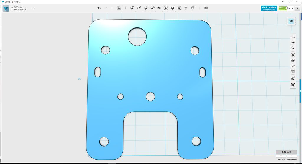 V5 - Designing the top plate..