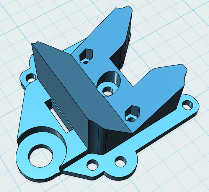 V2.3 - Increase the angle of the rear GoPro support to clear the antenna