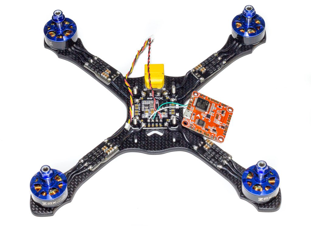 Solder up the video and flight controller power