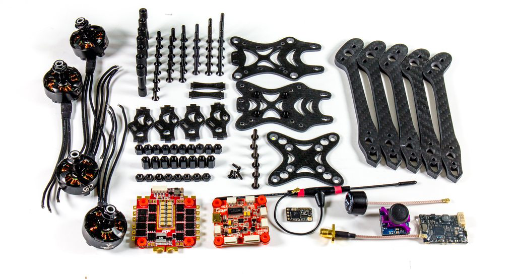 Top view of entire build parts.