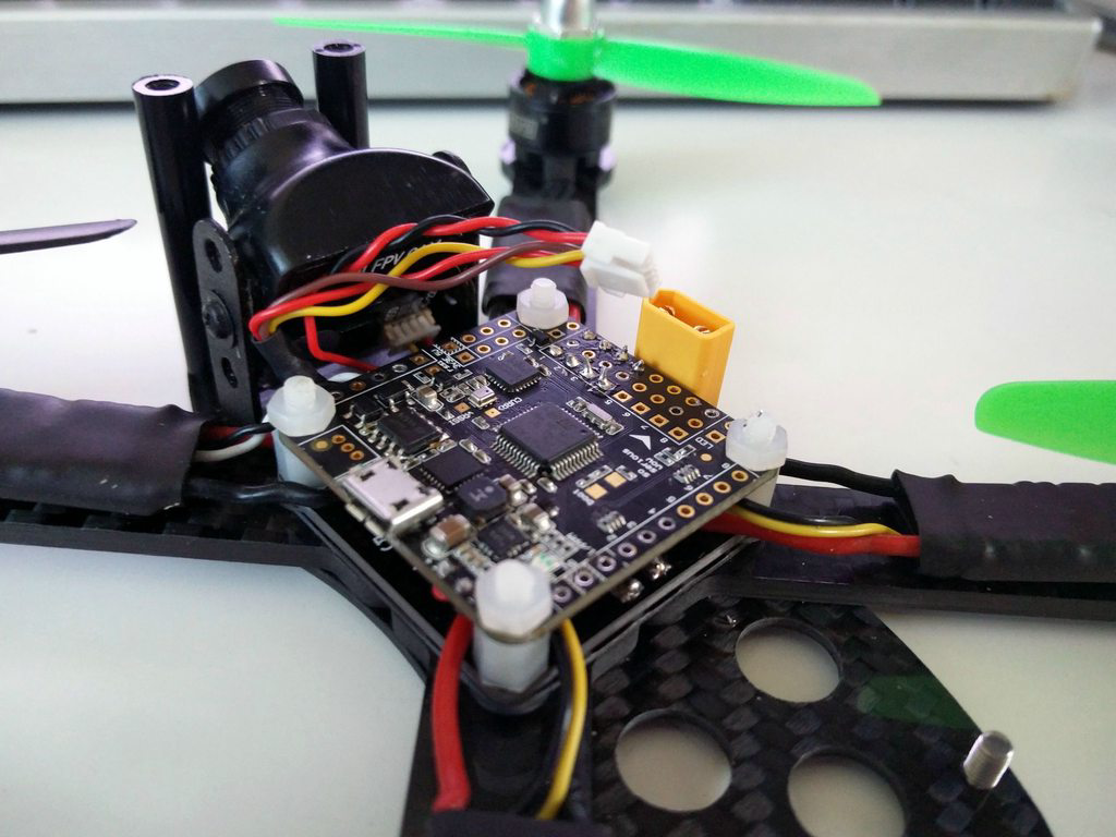 Camera and flight controller in