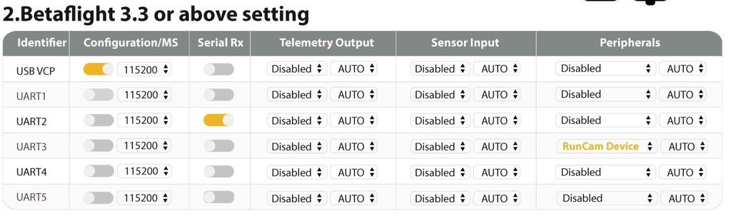 Setting it up within Betaflight